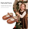 image:imageFelix amp Flora Toddler Girl Dress Shoes  Flower Girl Ballet Flats School Wedding PartyBf19brown