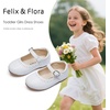 image:imageFelix amp Flora Toddler Girl Dress Shoes  Flower Girl Ballet Flats School Wedding PartyBf19white