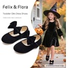 image:imageFelix amp Flora Toddler Girl Dress Shoes  Flower Girl Ballet Flats School Wedding PartySynthetic Suede Black