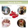 image:imageFelix amp Flora Toddler Girl Dress Shoes  Flower Girl Ballet Flats School Wedding PartySynthetic Suede Red