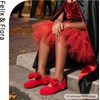 image:imageFelix amp Flora Toddler Girl Dress Shoes  Flower Girl Ballet Flats School Wedding PartySynthetic Suede Red