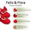 image:imageFelix amp Flora Toddler Girl Dress Shoes  Flower Girl Ballet Flats School Wedding PartySynthetic Suede Red