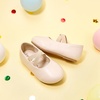 image:imageFelix amp Flora Toddler Girl Dress Shoes  Flower Girl Ballet Mary Jane Flats Party School WeddingB869fl Beige