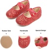 image:imageFelix amp Flora Toddler Girl Dress Shoes  Flower Girl Ballet Mary Jane Flats Party School WeddingB869glitter Red
