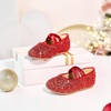 image:imageFelix amp Flora Toddler Girl Dress Shoes  Flower Girl Ballet Mary Jane Flats Party School WeddingB869glitter Red