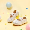 image:imageFelix amp Flora Toddler Girl Dress Shoes  Flower Girl Ballet Mary Jane Flats Party School WeddingB869glitter White