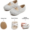 image:imageFelix amp Flora Toddler Girl Dress Shoes  Flower Girl Ballet Mary Jane Flats Party School WeddingB869glitter White