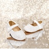 image:imageFelix amp Flora Toddler Girl Dress Shoes  Flower Girl Ballet Mary Jane Flats Party School WeddingB876glitter White