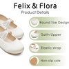image:imageFelix amp Flora Toddler Girl Dress Shoes  Flower Girl Ballet Mary Jane Flats Party School WeddingBf09s Ivory White