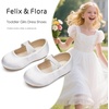 image:imageFelix amp Flora Toddler Girl Dress Shoes  Flower Girl Ballet Mary Jane Flats Party School WeddingBf09s White