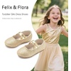 image:imageFelix amp Flora Toddler Girl Dress Shoes  Flower Girl Ballet Mary Jane Flats Party School WeddingBf25gold