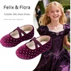image:imageFelix amp Flora Toddler Girl Dress Shoes  Flower Girl Ballet Mary Jane Flats Party School WeddingBf26burgundy