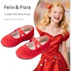 image:imageFelix amp Flora Toddler Girl Dress Shoes  Flower Girl Ballet Mary Jane Flats Party School WeddingBf26red