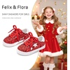 image:imageFelix amp Flora ToddlerLittle Kid Girls Running Shoes Sports Sneakers Princess Casual Glitter ShoesBs819glitter Red