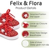 image:imageFelix amp Flora ToddlerLittle Kid Girls Running Shoes Sports Sneakers Princess Casual Glitter ShoesBs819glitter Red