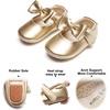 image:imageSoft Sole Baby Dress Shoes  Infant Baby Walking Shoes Moccasinss Rubber Sole Crib ShoesB15gold