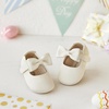 image:imageSoft Sole Baby Dress Shoes  Infant Baby Walking Shoes Moccasinss Rubber Sole Crib ShoesB15ivory White