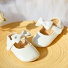 image:imageSoft Sole Baby Dress Shoes  Infant Baby Walking Shoes Moccasinss Rubber Sole Crib ShoesB15white