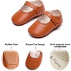 image:imageSoft Sole Baby Dress Shoes  Infant Baby Walking Shoes Moccasinss Rubber Sole Crib ShoesB8725brown