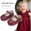 image:imageSoft Sole Baby Dress Shoes  Infant Baby Walking Shoes Moccasinss Rubber Sole Crib ShoesB8725burgundy