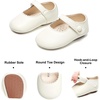 image:imageSoft Sole Baby Dress Shoes  Infant Baby Walking Shoes Moccasinss Rubber Sole Crib ShoesB8725ivory White