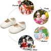 image:imageSoft Sole Baby Dress Shoes  Infant Baby Walking Shoes Moccasinss Rubber Sole Crib ShoesB8725ivory White