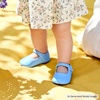 image:imageSoft Sole Baby Dress Shoes  Infant Baby Walking Shoes Moccasinss Rubber Sole Crib ShoesB8725light Blue