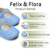 image:imageSoft Sole Baby Dress Shoes  Infant Baby Walking Shoes Moccasinss Rubber Sole Crib ShoesB8725light Blue
