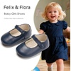 image:imageSoft Sole Baby Dress Shoes  Infant Baby Walking Shoes Moccasinss Rubber Sole Crib ShoesB8725navy Blue