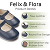 image:imageSoft Sole Baby Dress Shoes  Infant Baby Walking Shoes Moccasinss Rubber Sole Crib ShoesB8725navy Blue