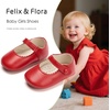 image:imageSoft Sole Baby Dress Shoes  Infant Baby Walking Shoes Moccasinss Rubber Sole Crib ShoesB8725red