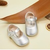 image:imageSoft Sole Baby Dress Shoes  Infant Baby Walking Shoes Moccasinss Rubber Sole Crib ShoesB8725silver