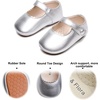 image:imageSoft Sole Baby Dress Shoes  Infant Baby Walking Shoes Moccasinss Rubber Sole Crib ShoesB8725silver