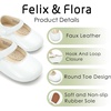 image:imageSoft Sole Baby Dress Shoes  Infant Baby Walking Shoes Moccasinss Rubber Sole Crib ShoesB8725white