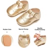 image:imageSoft Sole Baby Dress Shoes  Infant Baby Walking Shoes Moccasinss Rubber Sole Crib ShoesB8726gold