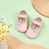 image:imageSoft Sole Baby Dress Shoes  Infant Baby Walking Shoes Moccasinss Rubber Sole Crib ShoesB8727pink