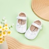 image:imageSoft Sole Baby Dress Shoes  Infant Baby Walking Shoes Moccasinss Rubber Sole Crib ShoesB8727white