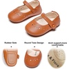 image:imageSoft Sole Baby Dress Shoes  Infant Baby Walking Shoes Moccasinss Rubber Sole Crib ShoesB8728brown