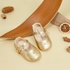 image:imageSoft Sole Baby Dress Shoes  Infant Baby Walking Shoes Moccasinss Rubber Sole Crib ShoesB8728gold