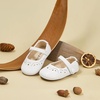 image:imageSoft Sole Baby Dress Shoes  Infant Baby Walking Shoes Moccasinss Rubber Sole Crib ShoesB8728white