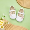 image:imageSoft Sole Baby Dress Shoes  Infant Baby Walking Shoes Moccasinss Rubber Sole Crib ShoesB8729white