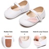 image:imageSoft Sole Baby Dress Shoes  Infant Baby Walking Shoes Moccasinss Rubber Sole Crib ShoesB8729white