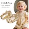 image:imageSoft Sole Baby Dress Shoes  Infant Baby Walking Shoes Moccasinss Rubber Sole Crib ShoesBn36fl Gold