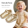 image:imageSoft Sole Baby Dress Shoes  Infant Baby Walking Shoes Moccasinss Rubber Sole Crib ShoesBn40gold