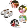 image:imageSoft Sole Baby Shoes  Infant Baby Walking Shoes Moccasins Rubber Sole Crib Shoes8525silver