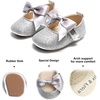 image:imageSoft Sole Baby Shoes  Infant Baby Walking Shoes Moccasins Rubber Sole Crib ShoesB6638silver