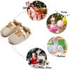 image:imageSoft Sole Baby Shoes  Infant Baby Walking Shoes Moccasins Rubber Sole Crib ShoesGiltter Gold