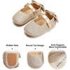 image:imageSoft Sole Baby Shoes  Infant Baby Walking Shoes Moccasins Rubber Sole Crib ShoesGiltter Gold