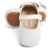 image:imageSoft Sole Baby Shoes  Infant Baby Walking Shoes Moccasins Rubber Sole Crib ShoesGiltter White