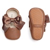 image:imageFelix amp Flora Baby Dress Shoes  Infant Baby Girls Mary Jane Flats Moccasinss Soft Sole Walking Crib ShoesBn34fl Brown